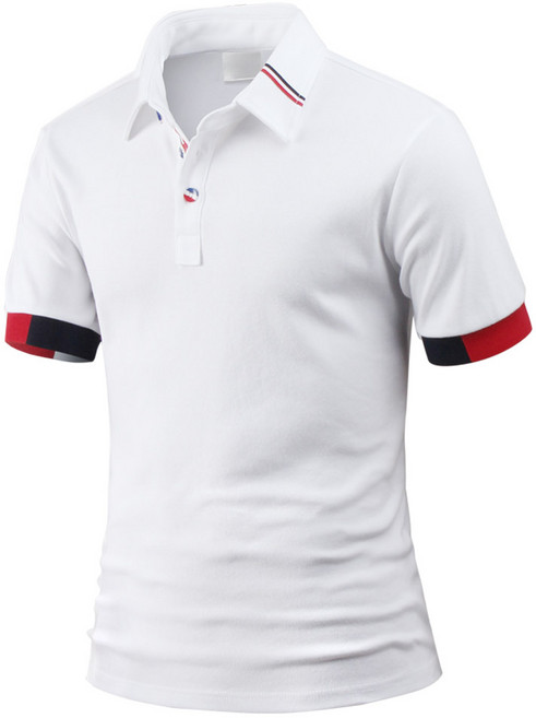 다꾸앙 남성 카라 티셔츠 소매 배색 반팔 카라티 B03E3_tp1152