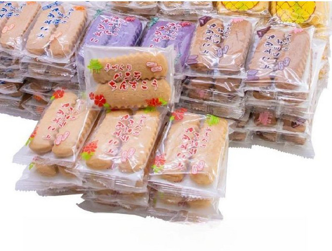 일본 오키나와 친스코 100개입(50봉지) 과자 기념품, 홍고구마, 1박스, 1.17kg