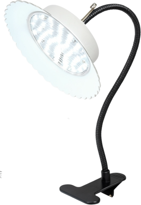 ADSA LED充電露營燈 適用擺攤/露營/維修/施工照明, 太陽花200W 夾子支架 - 2000ma - 180mm, 1個