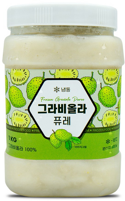 (신정푸드) 냉동 그라비올라 퓨레(망꺼우씨엠) -1kg, 1개, 1kg