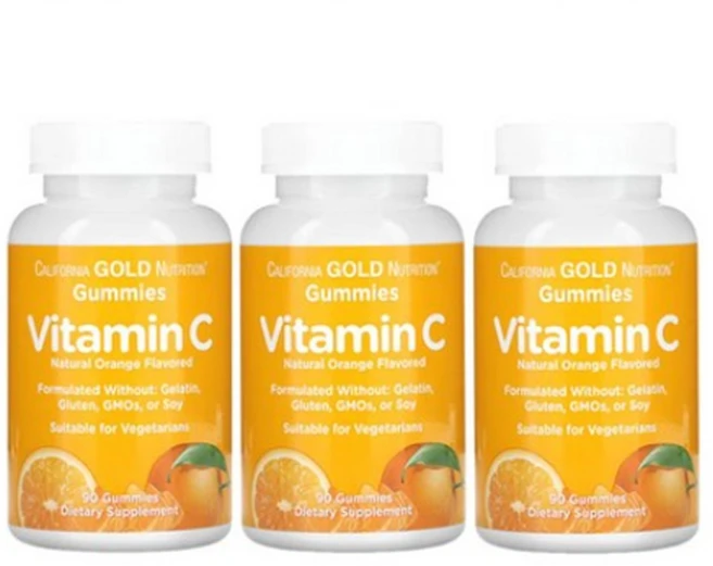 [1+2] 캘리포니아 골드 뉴트리션 비타민C 젤리 90개 어린이 비타민젤리, 1개, 3개묶음, 30정 - 쿠팡