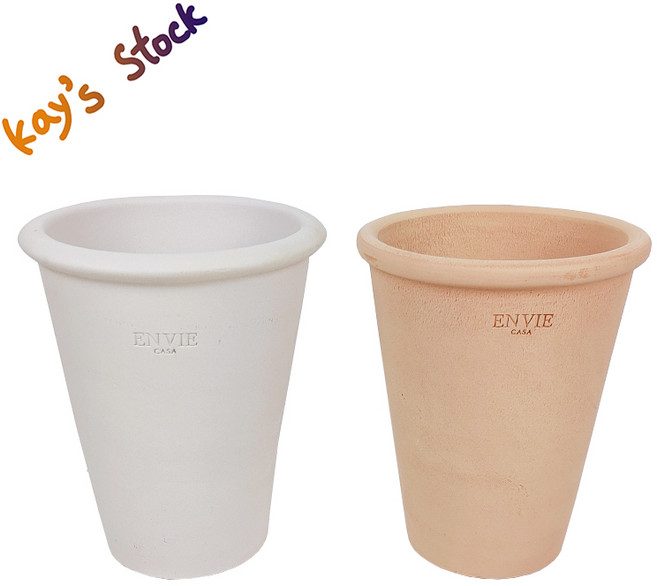 앙비까사토기화분 ENVIE CASA 콘토기분 플라워토분 인테리어토분 TG-042 케이스스탁, 황색