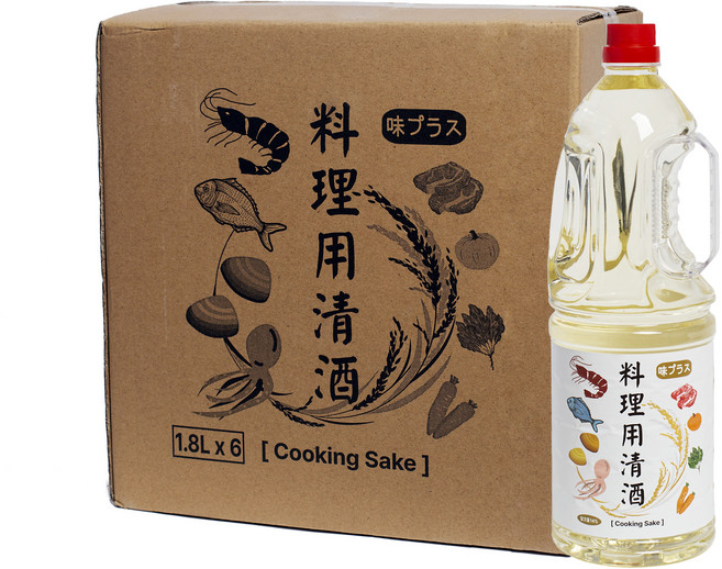 만능 요리용 청주 1.8L x 6개[박스] 아지플러스 ( 맛술 요 맛술/대용량/요리술/미림/미린, 6개