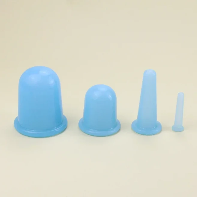 실리콘 부항 마사지 항지방단 마사지 페이스 패드 얼굴 목 리프팅 피부, 05 4PCS Set