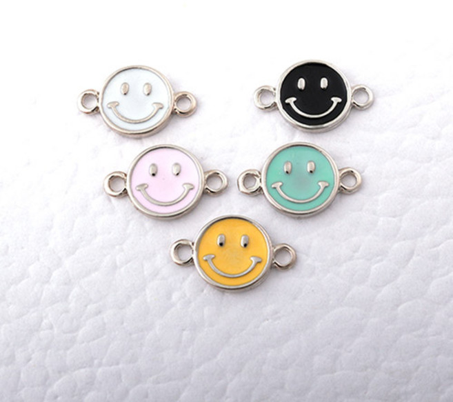 비즈아이 [7459-06]에폭펜던트 스마일양고리 14x9mm OR 1개