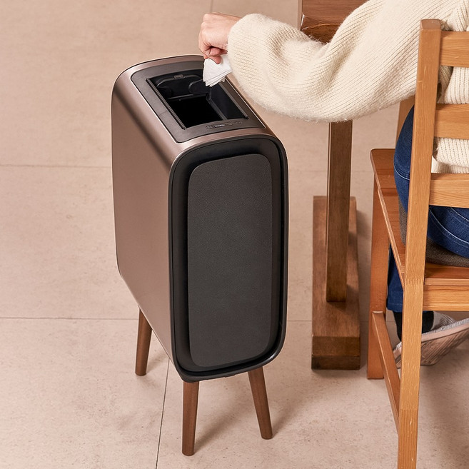 [더슬림] 미엘루 센서 휴지통 스마트 자동 주방 기저귀 쓰레기통 10L 15L 카본실버, 10L 자동센서쓰레기통 [더슬림-카본실버]