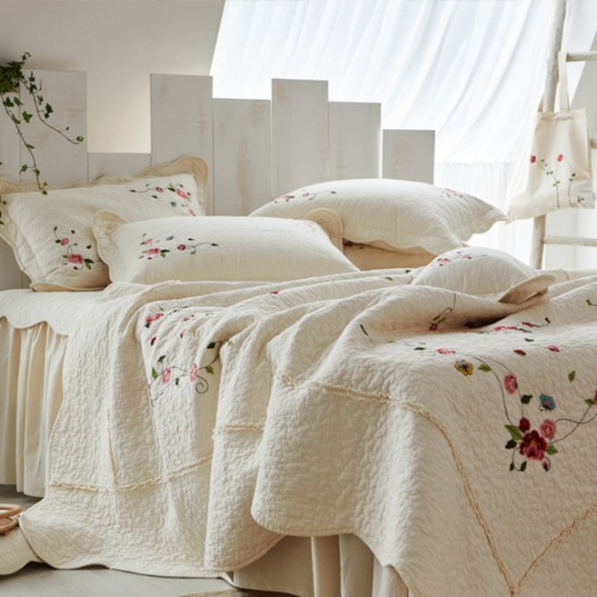 효재 피오니 광목 스프레드 더블 퀸 Q 봄 여름 간절기 혼수 선물 예단 먼지없는 이불 세트