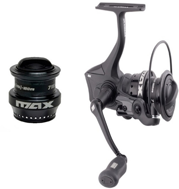 아부가르시아 맥스SX 올라운드 스피닝 릴 쉘로우스풀 보조스풀, MAX SX 1000S, 블랙
