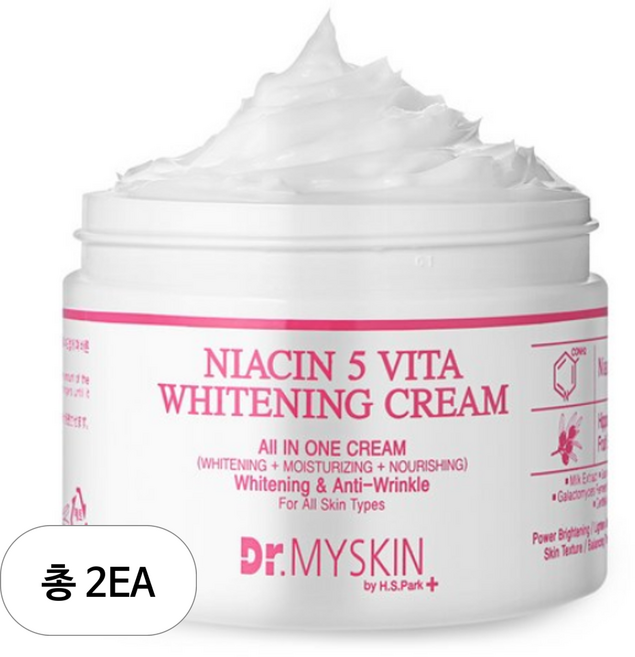 닥터마이스킨 나이아신 5 비타 화이트닝 미백 크림, 350g, 2개