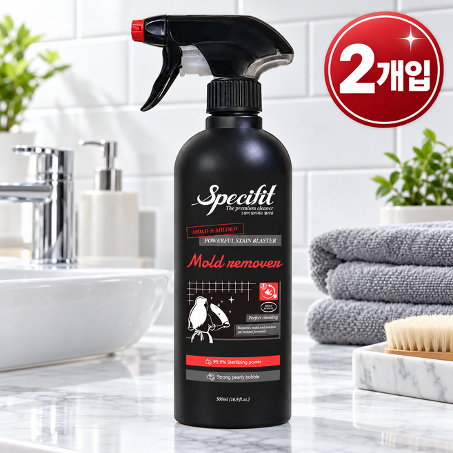 스페시핏 초강력 뿌리는 곰팡이 제거제, 500ml, 2개
