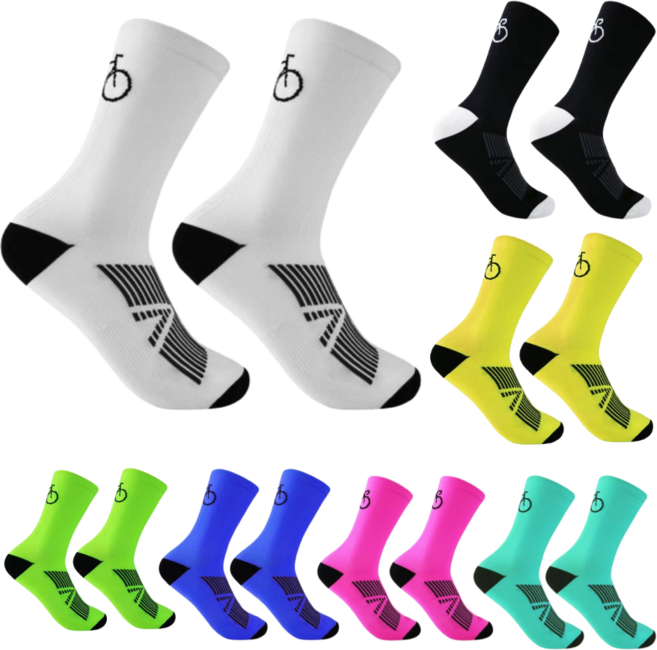 에이프릴 자전거 라이딩 양말 7p 사이클링 삭스, 혼합색상, 1세트