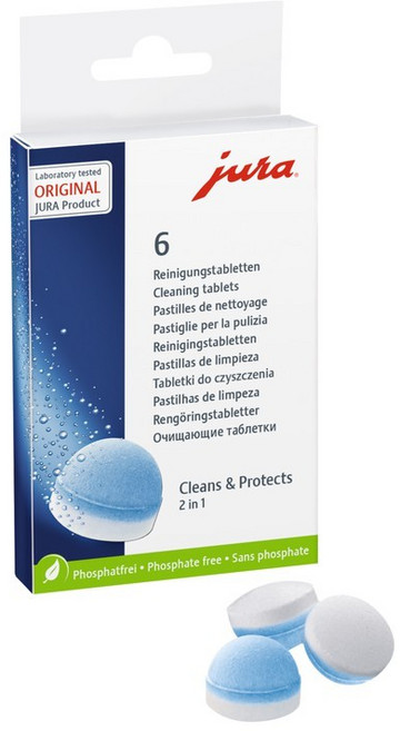 JURA 咖啡機清潔錠 盒裝 (6入) 適用 JURA 全自動咖啡機, 1個