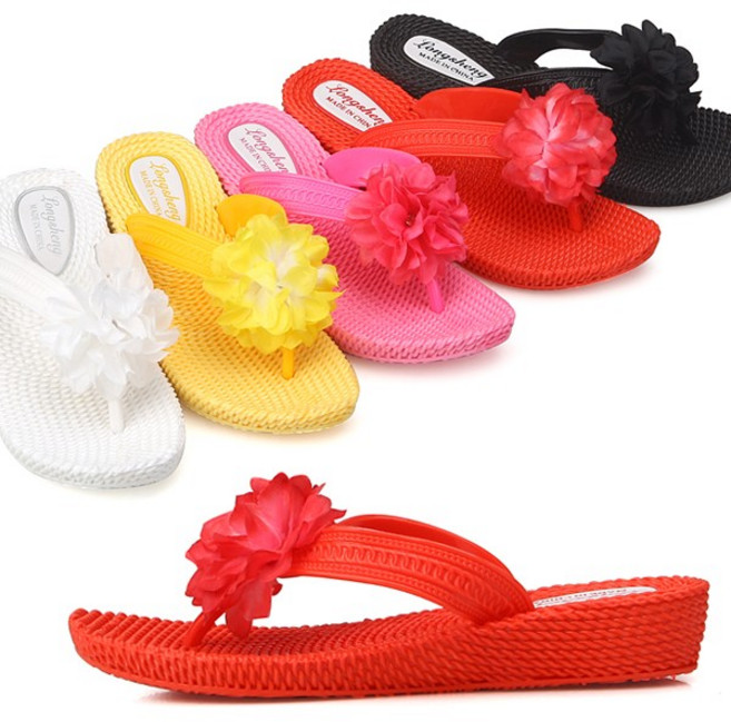 여성 젤리슈즈 슬리퍼 조리 아쿠아슈즈 플라워젤리