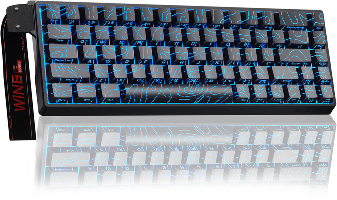 AULA WIN 68HE PRO MAX 마그네틱 축 게이밍 키보드 유선, RGB Wired, Black contour