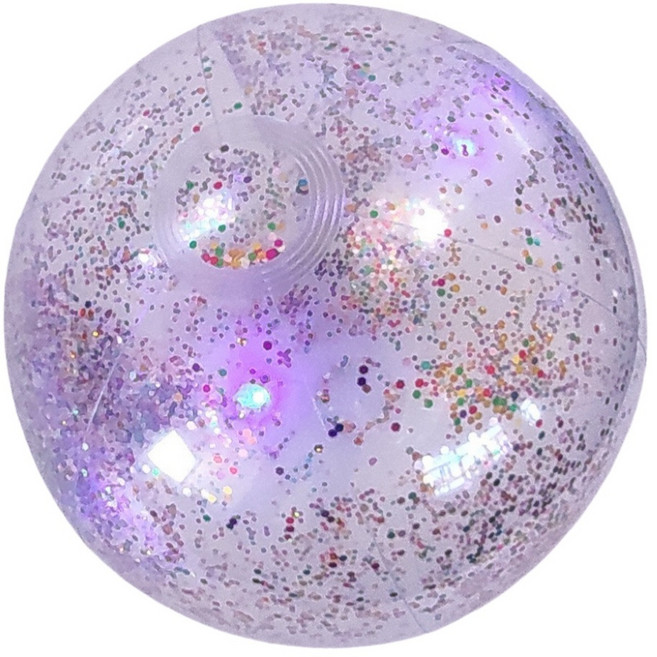 萱寶媽咪baby童裝館 兒童夏季沙灘球 - 西瓜造型充氣海灘球, 40公分彩色亮片燈球, 1個, 40cm