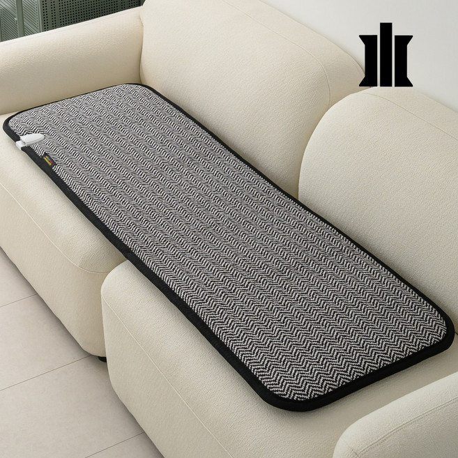 한일의료기 쇼파전용 전자파없는 EMF 탄소카본열선 3인용 4인용 전기방석, 블랙니트, 3인용(50x150cm)