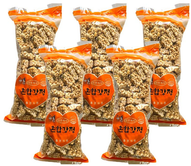 종경식품 수제 혼합강정(보리강정), 5개, 560g