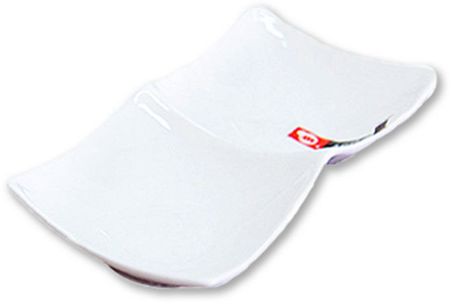 나눔접시 접시 반찬접시 도자기접시 장보고주방, 직사각2구-20cm, 1개