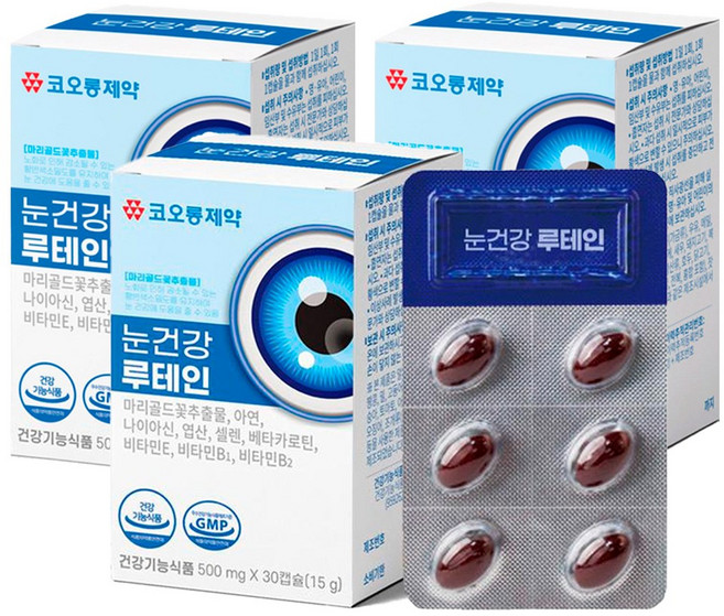 코오롱제약 눈건강 루테인, 30정, 3개