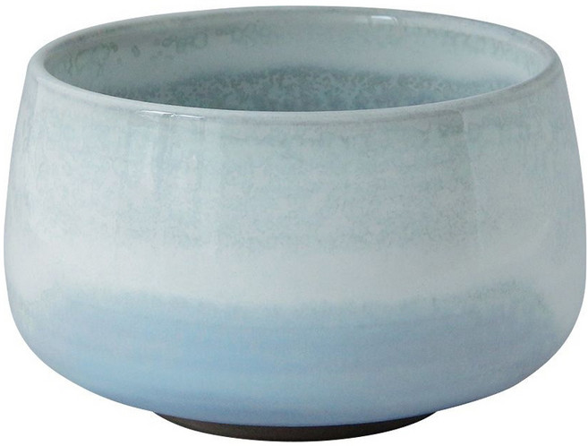 Aika 藍花 哈薩米 抹茶陶瓷碗 含禮盒, 1個, 白銀