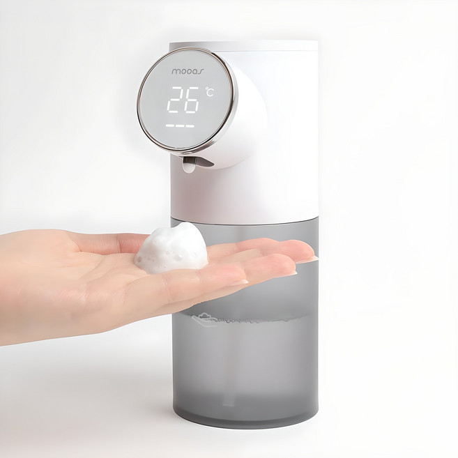 무아스 대용량 소프트버블 자동 손세정기, 화이트, 1개