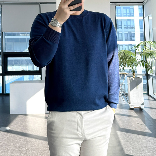 룩플레인 부드러운 워셔블 비스코스 헤라시 라운드 니트 20color