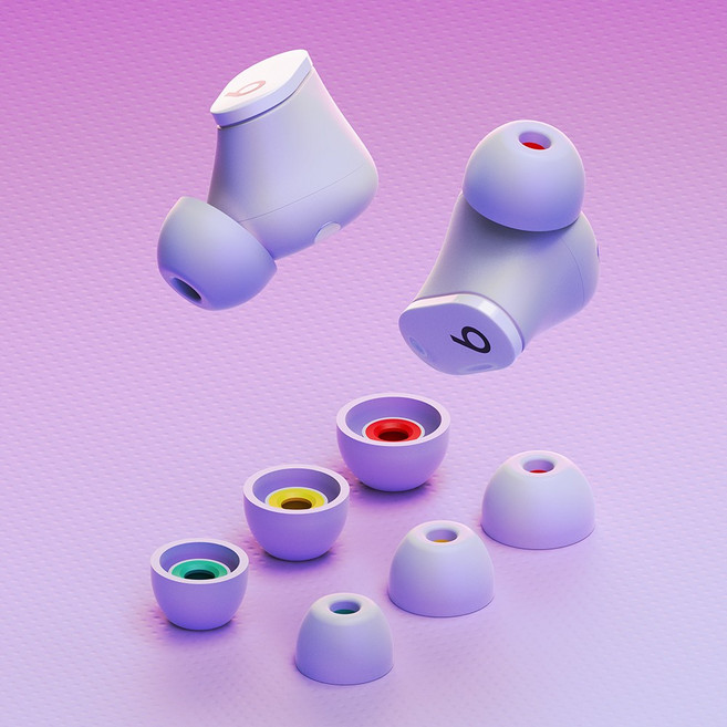 디오핏 비츠 스튜디오 버즈 플러스 이어팁 비츠 스튜디오 버즈 이어팁 비츠 핏 프로 호환 이어팁 BEATS 이어캡 (메모리폼이어팁 실리콘이어팁 다중플랜지이어팁), 실리콘폼 이어팁, 그레이, L