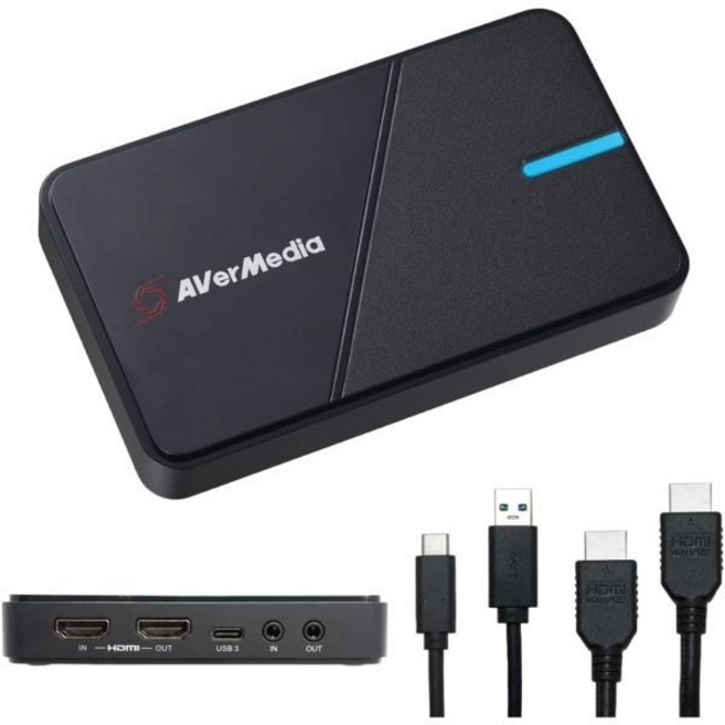 스트리밍 및 게임용 AVerMedia HDMI 2.1 캡처 카드 - 4K VR/HDR 지원 PS5 Xbox Series X/S PS4 Switch GC553G2 라이브 게, 4K - GC551G2 (Black)