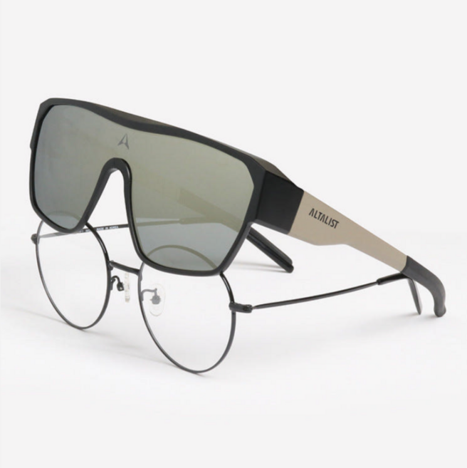 40192 알타리스트 new 오버글라스2 안경 선글라스, 샌드옐로우 골드, 1개