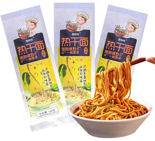 열간면 코시가 강하고 끈적 거리는 부드러운 참깨 페이스트의 맛 강력한 맛 중국 열건면 국물없이 컵라면 인스턴트 인스턴트 라면 참깨 된장 열건면 혼합 소면 간수, 1개, 1g