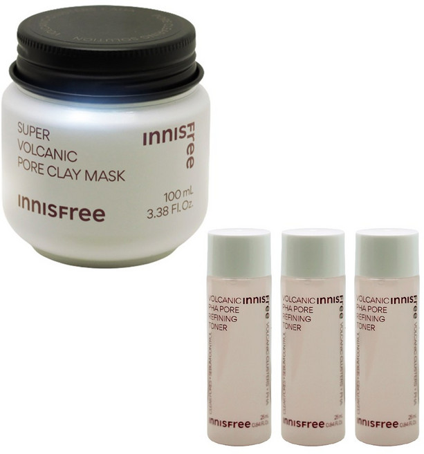 이니스프리 수퍼 화산송이 모공 마스크+(토너25mlx3개 증정), 1개입