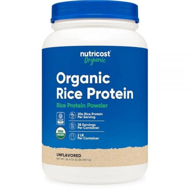 Nutricost 유기농 쌀 단백질 파우더 0.9kg(2파운드) - 글루텐 프리 GMO 프리 (현미 추출) 205944, Nutricost 유기농 쌀 단백질 파우더 0.9kg(, 1개, 907g - 쿠팡