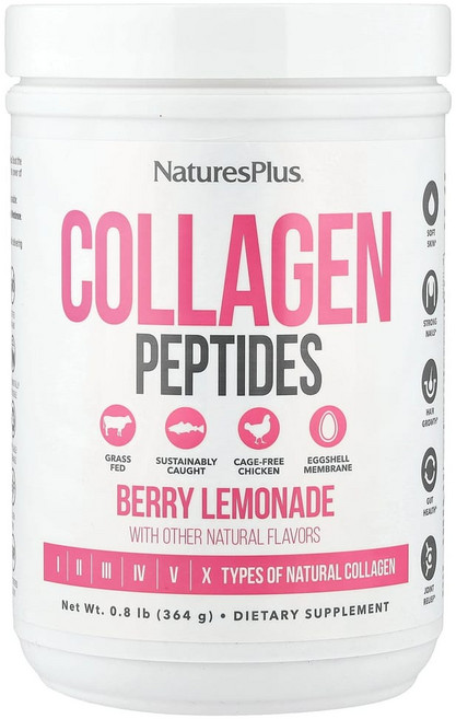 NaturesPlus 콜라겐 펩타이드 베리 레모네이드 맛 364g, 1개