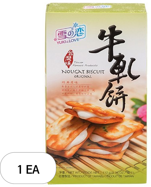 유키앤러브 누가 비스킷 오리지널, 112g, 1개