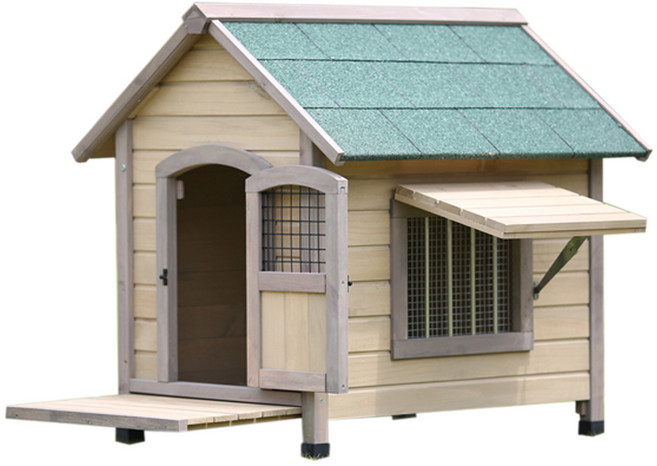 彬彬小舖 歐式實木狗屋 室外寵物別墅, 1個, XXXL, 木色