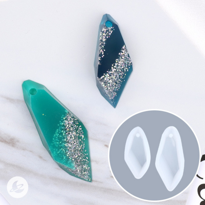 크리스탈 보석 팬던트 몰드 레진 아트 공예 재료 RM219, 소형, 1개