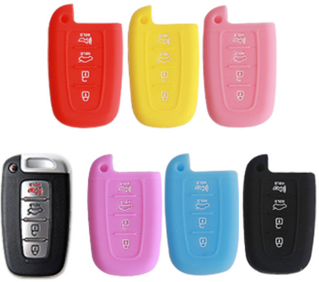 실리콘 자동차 키 케이스 키홀더 키 커버, 02.H-2, 퍼플