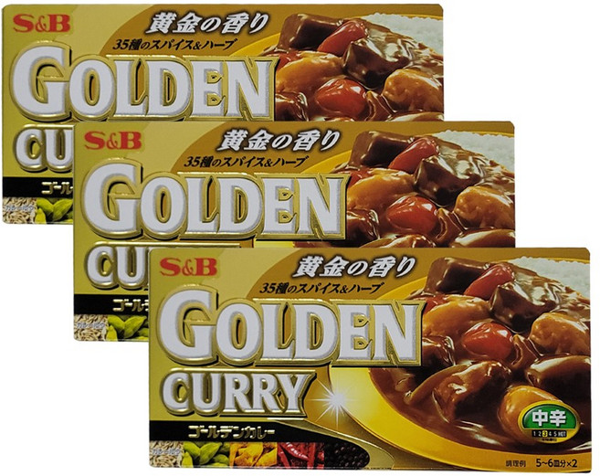 에스앤비골든 카레 중간매운맛, 198g, 3개