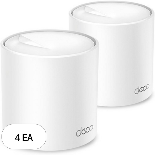 티피링크 AX3000 Wi-Fi6 메시 와이파이 풀 기가비트 유무선 인터넷 공유기, Deco X50, 4개