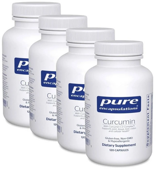퓨어인캡슐레이션 커큐민 500mg 캡슐 Pure Encapsulations Curcumin, 4개, 120정 - 쿠팡