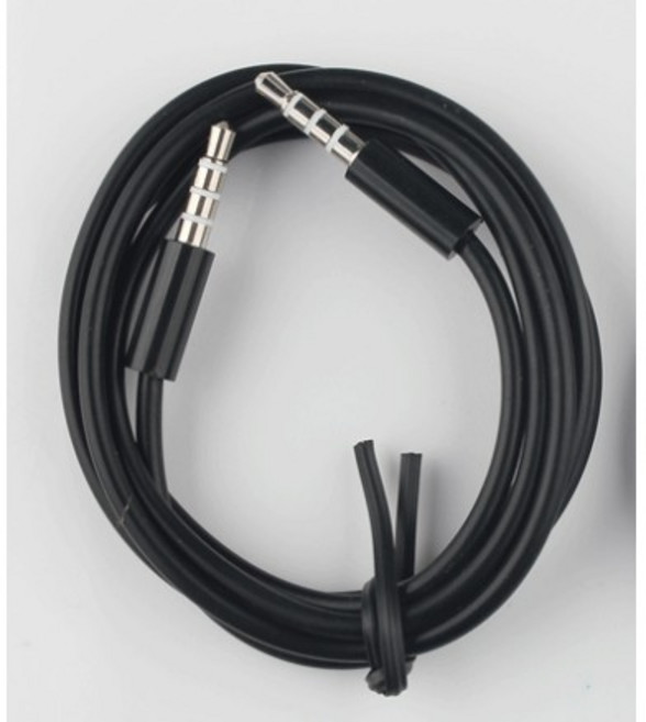 3.5mm 公對公AUX音訊線 車載音頻線 對錄線 1公尺, 黑色