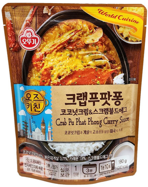 오뚜기 오즈키친 크랩푸팟퐁, 180g, 1개