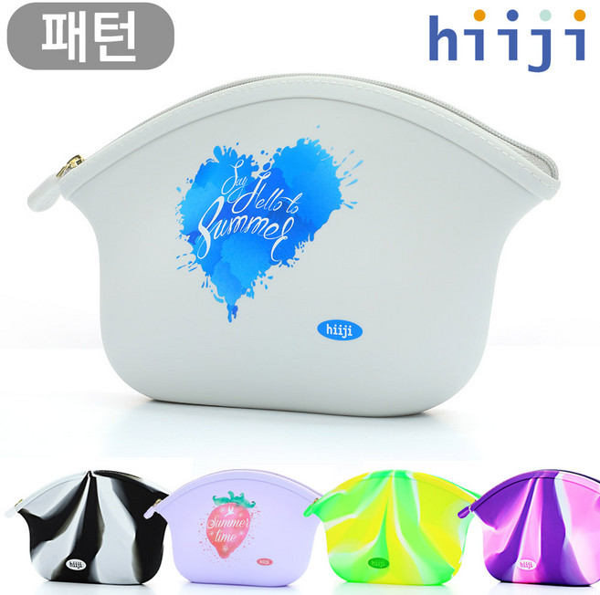 히지 실리콘 만두 파우치 패턴 수영가방 목욕가방 세워서 보관가능, 만두 파우치 패턴-레몬 쉐이크