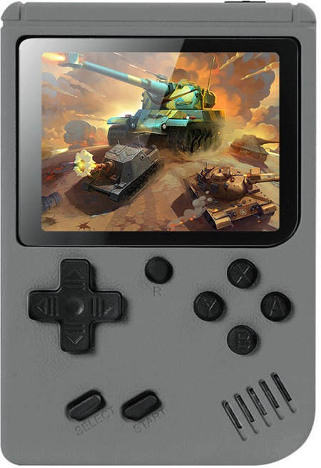 성인용 플레이어 및 클래식 레트로 콘솔 1020 백라이트 비디오 500가지 게임 내장 3인치 화면 휴대용, [02] Grey, [02] Single, 02 Grey_02 Single