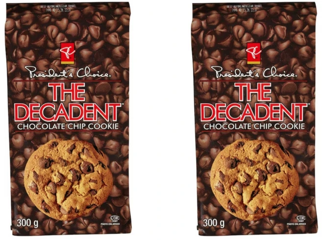 [2개세트] [헬스바이저] 캐나다 악마의 쿠키 데카던트 초코칩 쿠키 Decadent Cookie, 300g, 2개 - 쿠팡