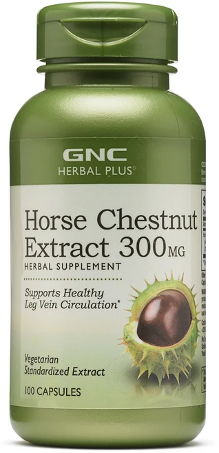 GNC 허브 홀스 체스트넛 100정 (캡슐) Herbal Plus Standardized Horse Chestnut 100caps, 1개 - 쿠팡