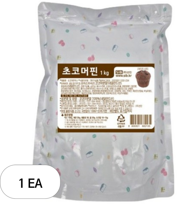 이홈베이킹 초코머핀믹스, 1kg, 1개