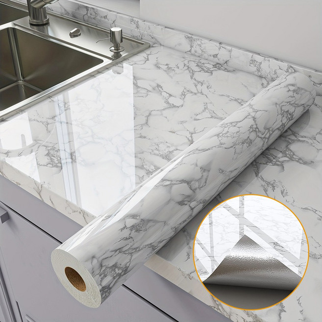 레디보드 대리석 시트지 60cm x 3m, 마블화이트