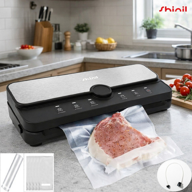 [프리미엄 26년형] 신일 진공포장기 진공 포장 밀봉 수비드기계 가정용 업소용 음식압축기, 1. 진공포장기(비닐백 롤백)