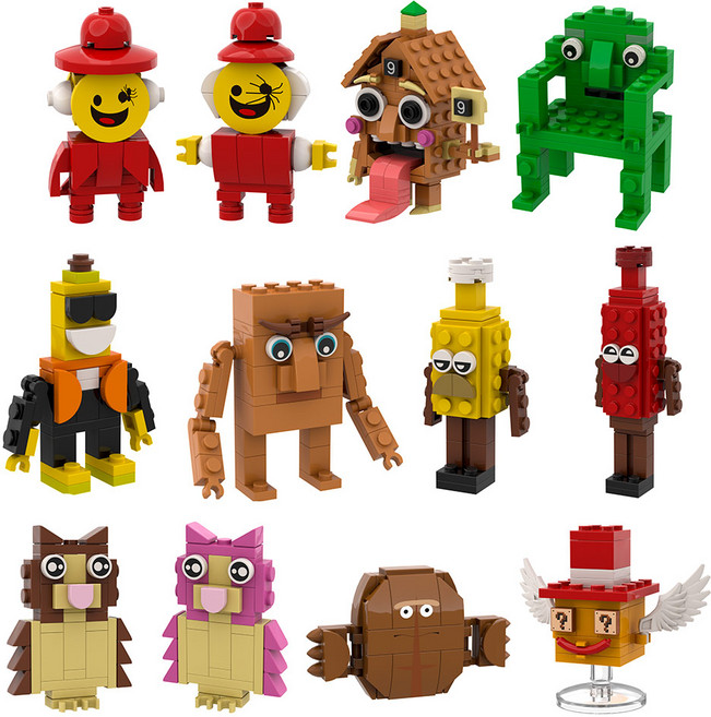 이탈리안 브레인롯 Italian brainrot 12종 블록 916, 1개, 12